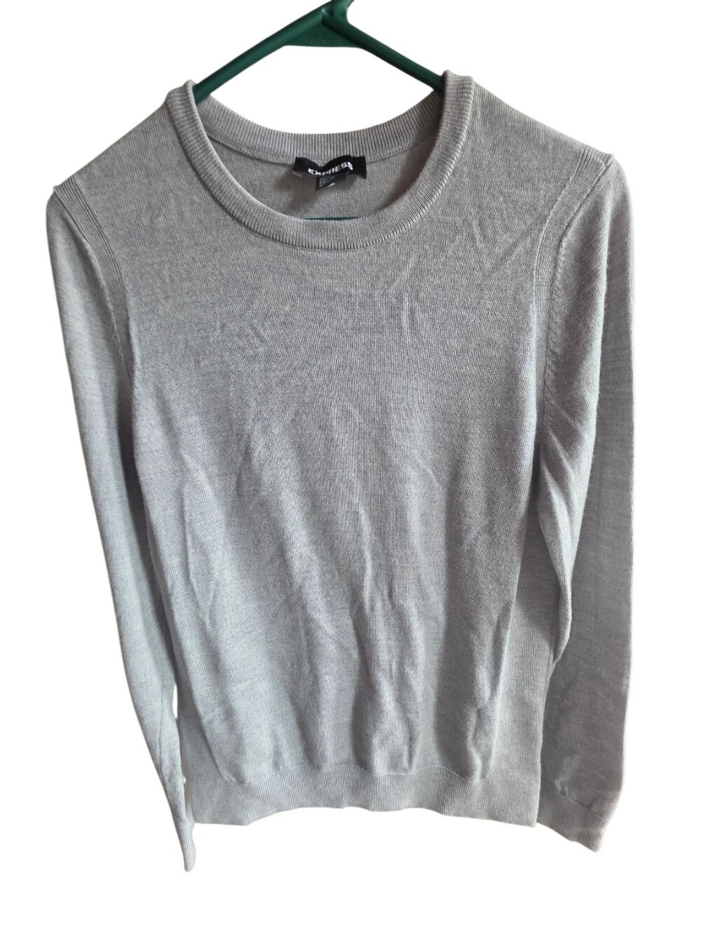 Express Light Gray Crewneck Sweater